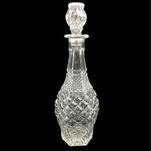 Wexford Anchor Hocking Clear Glass Decanter with Panel Stopper